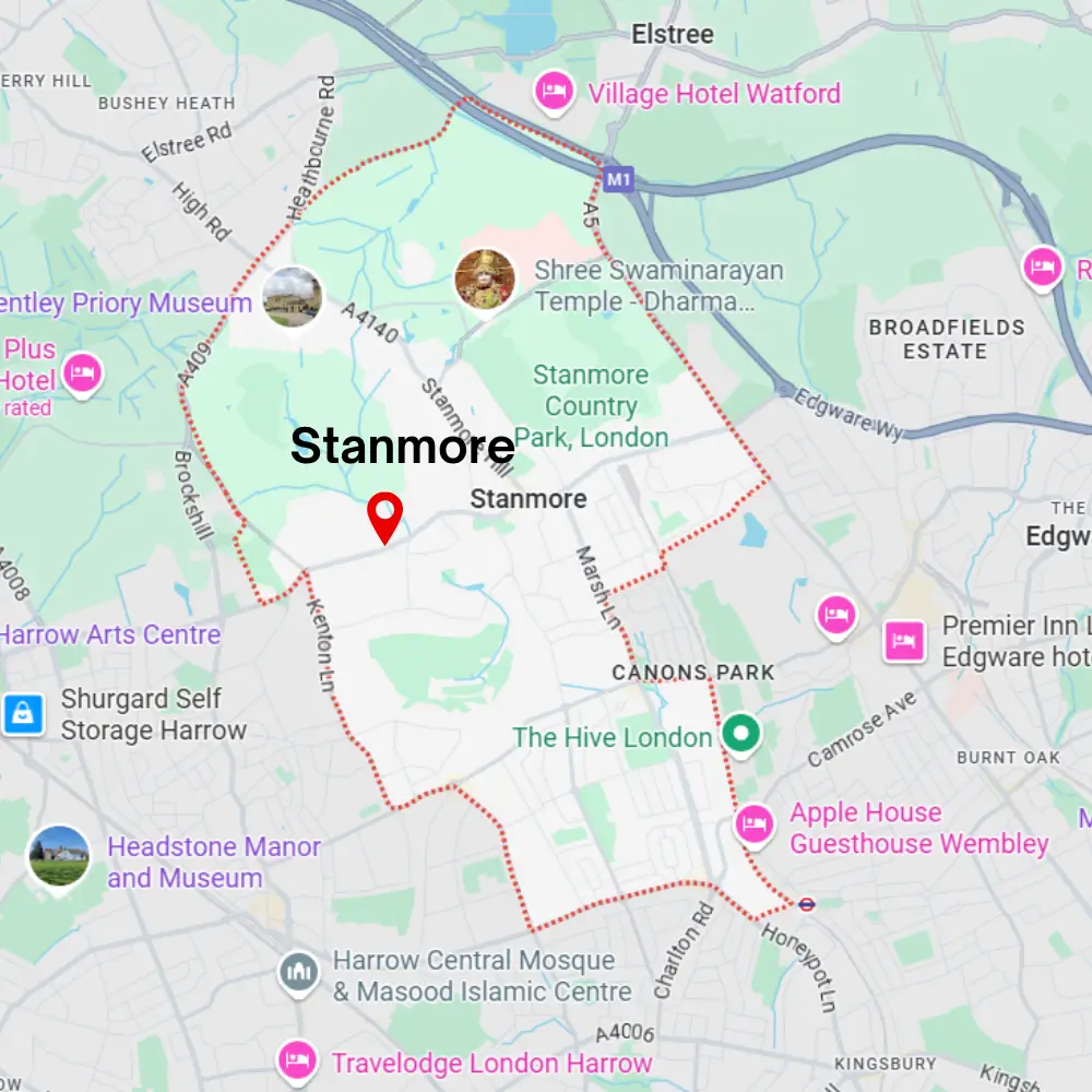 Map of Stanmore