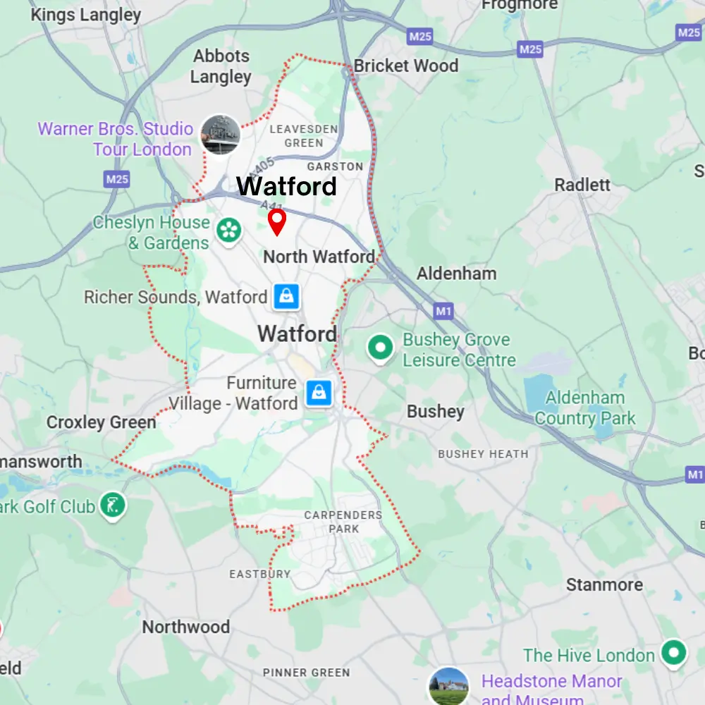 Map of Watford